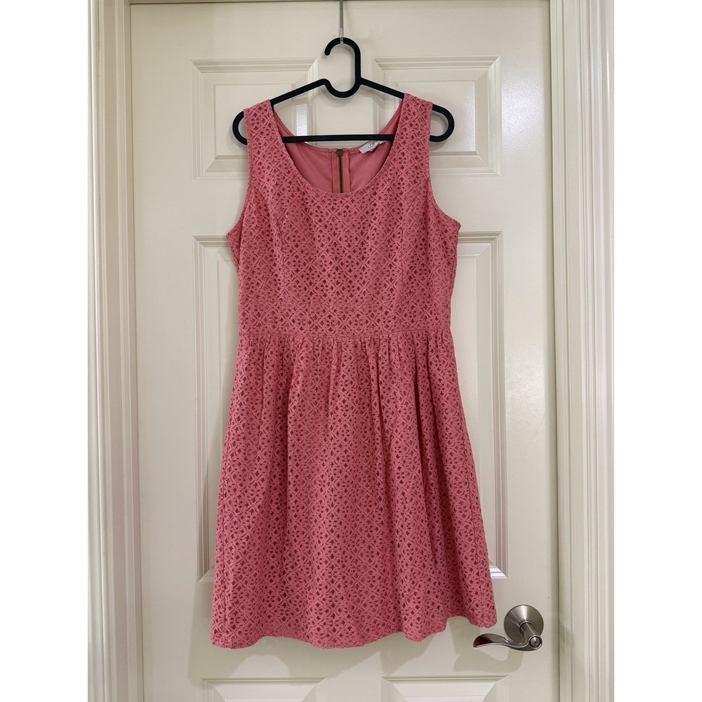 loft women pink dress size 8